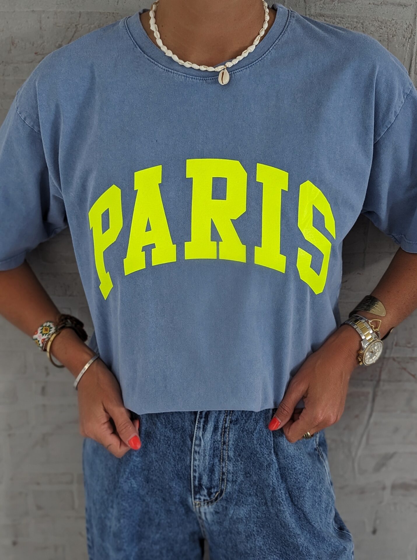 Shirt PARIS BIG LETTERS- versch. Farben