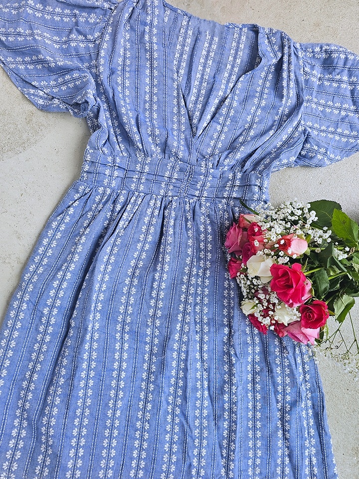 kurzes Kleid AGATA – blau