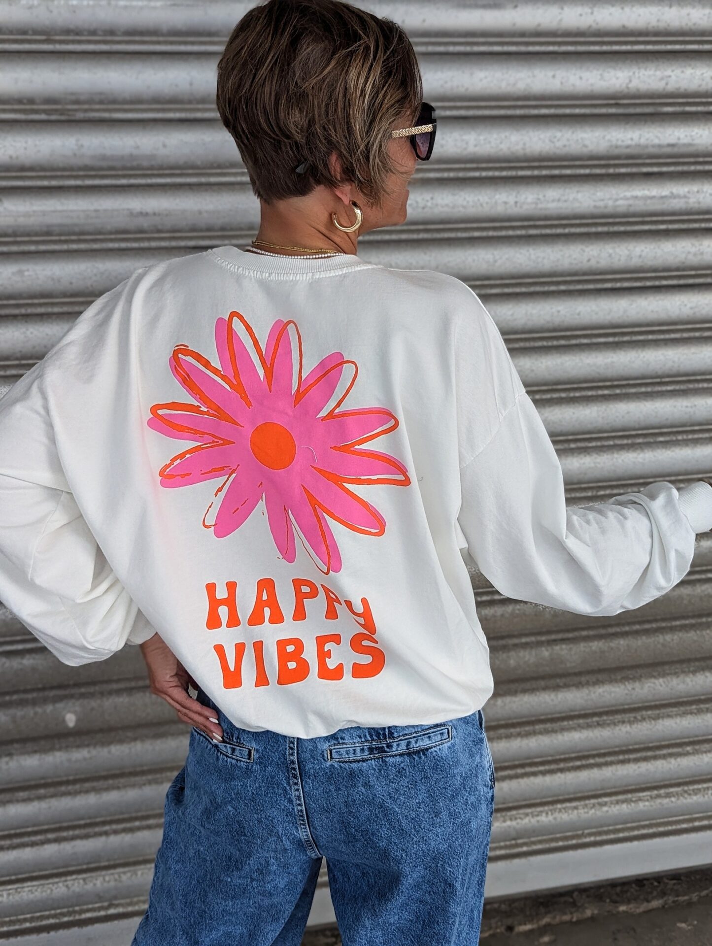 Sweater HAPPY VIBES – versch. Farben