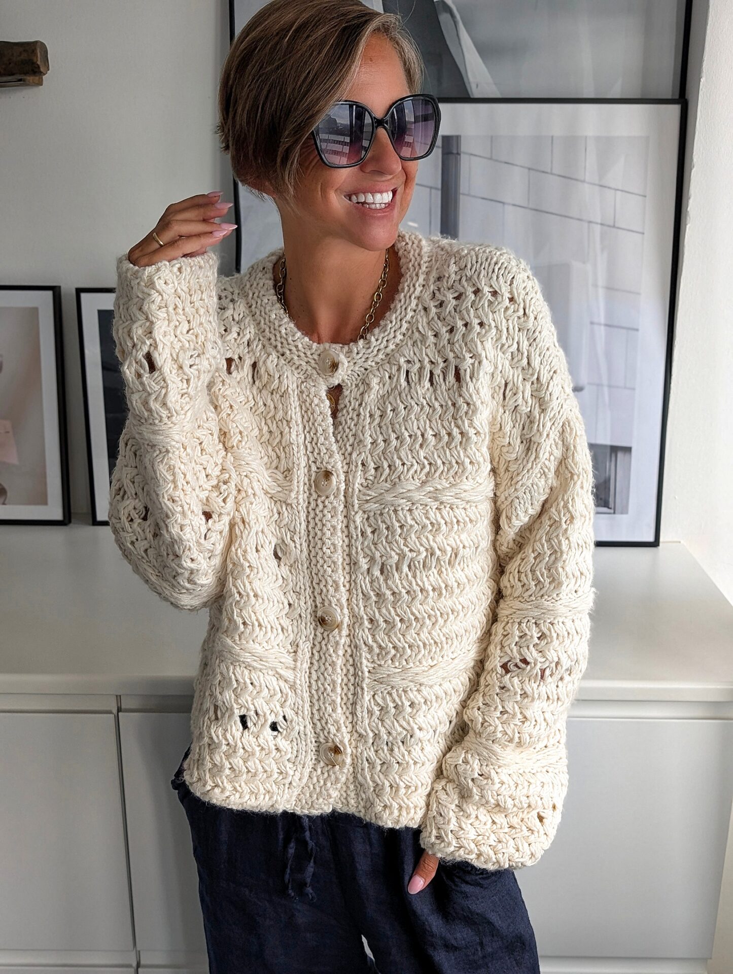 Grobstrick-Cardigan CLOUDY CABLE KNIT