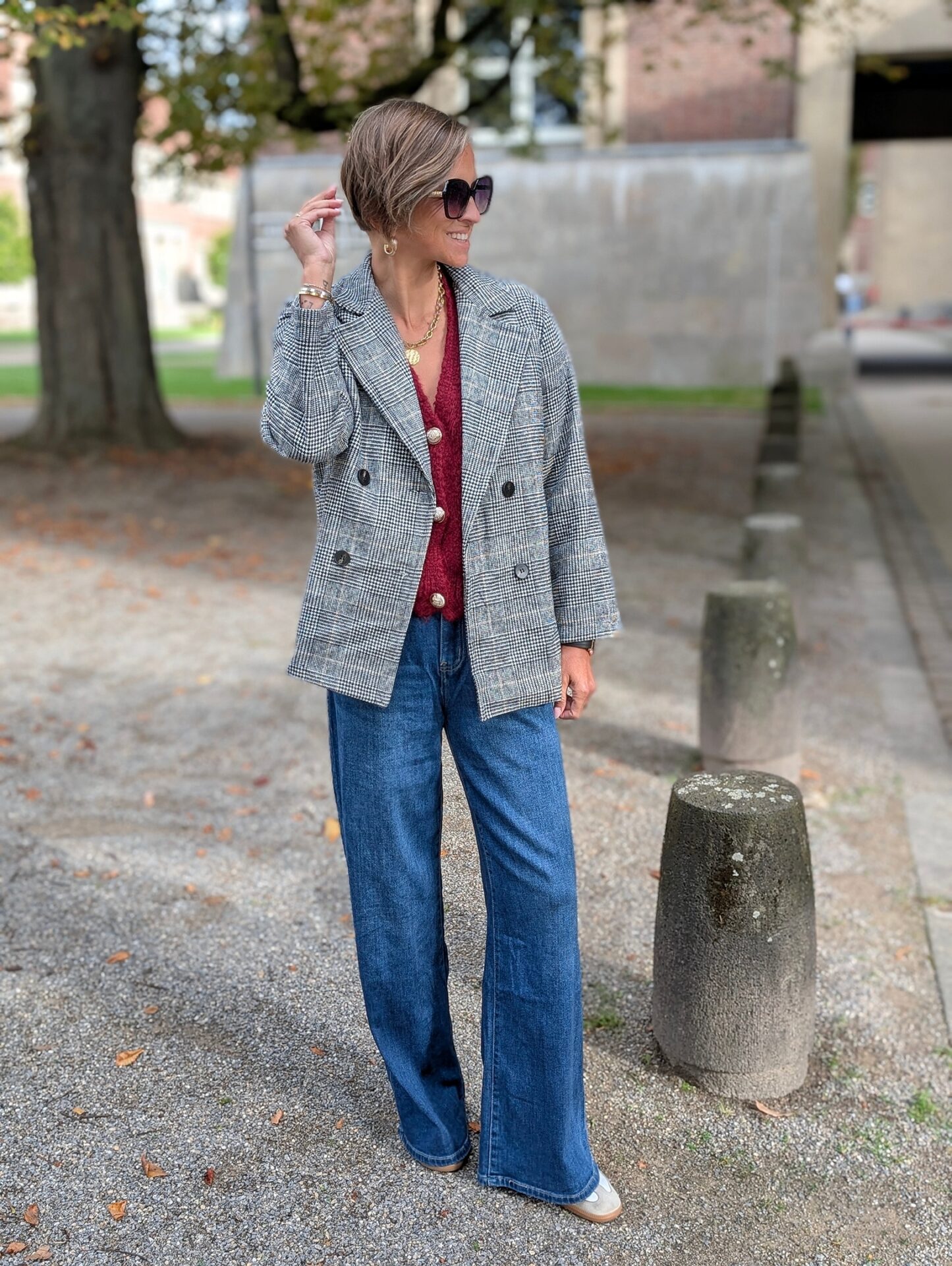 herbstlicher Blazer MIRA CHECK SALE