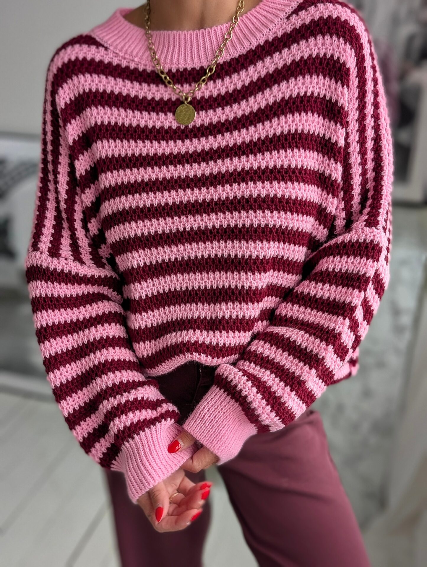 Strickpullover FERGI STRIPE – versch. Farben